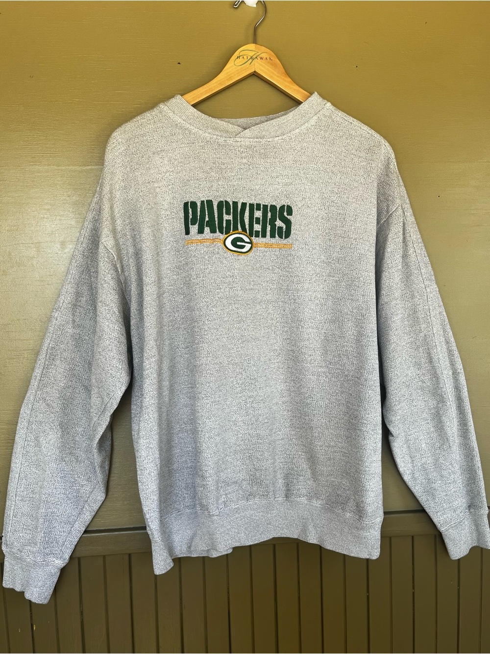 Majestic 90’s Green Bay Packers Embroidered Crewneck Sweatshirt Large